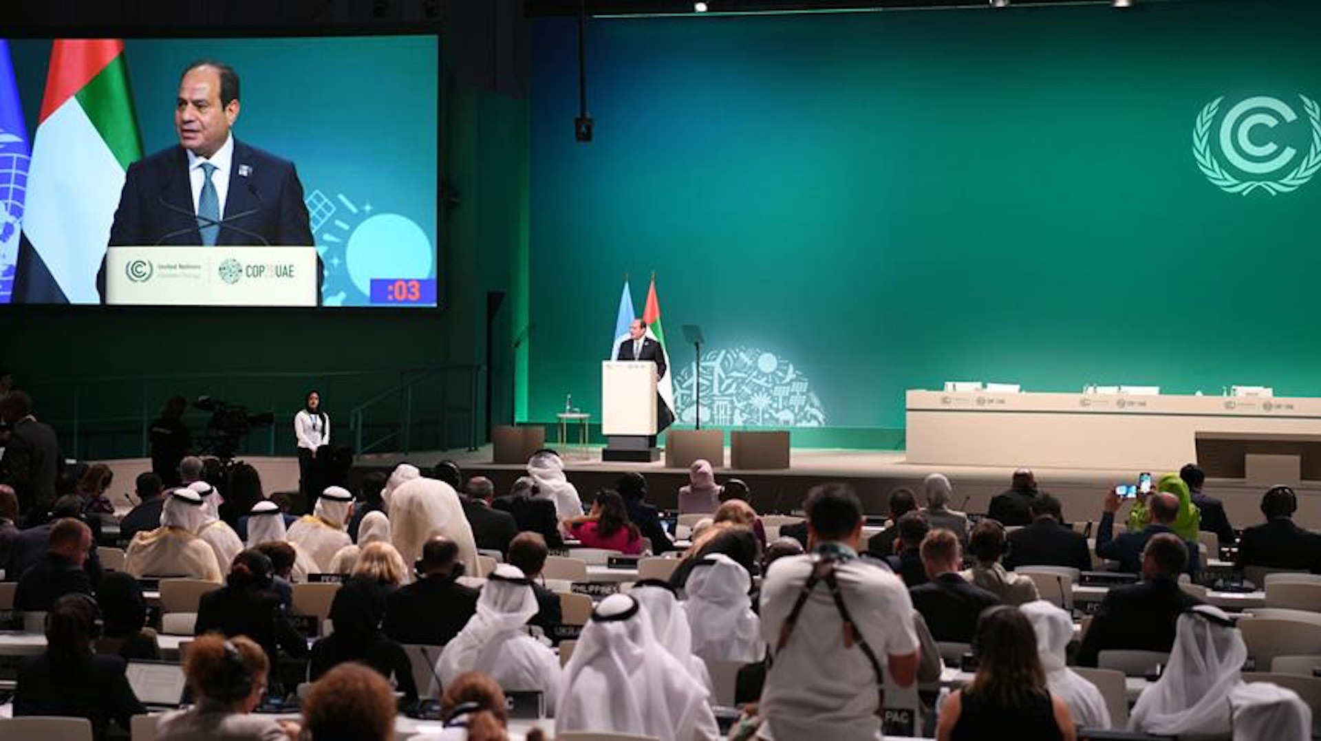 الرئيس عبد الفتاح السيسي يشارك في فعاليات قمة رؤساء الدول والحكومات كوب28 لتغير المناخ بدبي